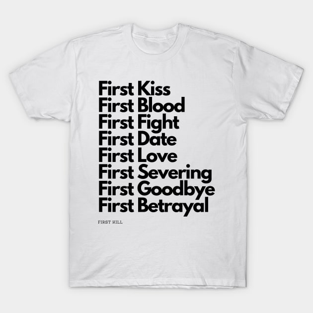 First Kill Episode Titles T-Shirt by tziggles